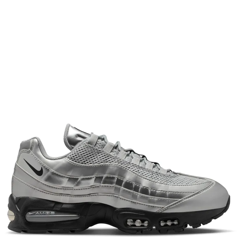 Medial side profile of Metallic Silver Air Max 95