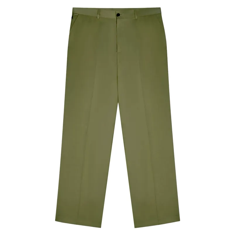 Flat lay front view of Olivine La Perla Pant highlighting embroidered logo