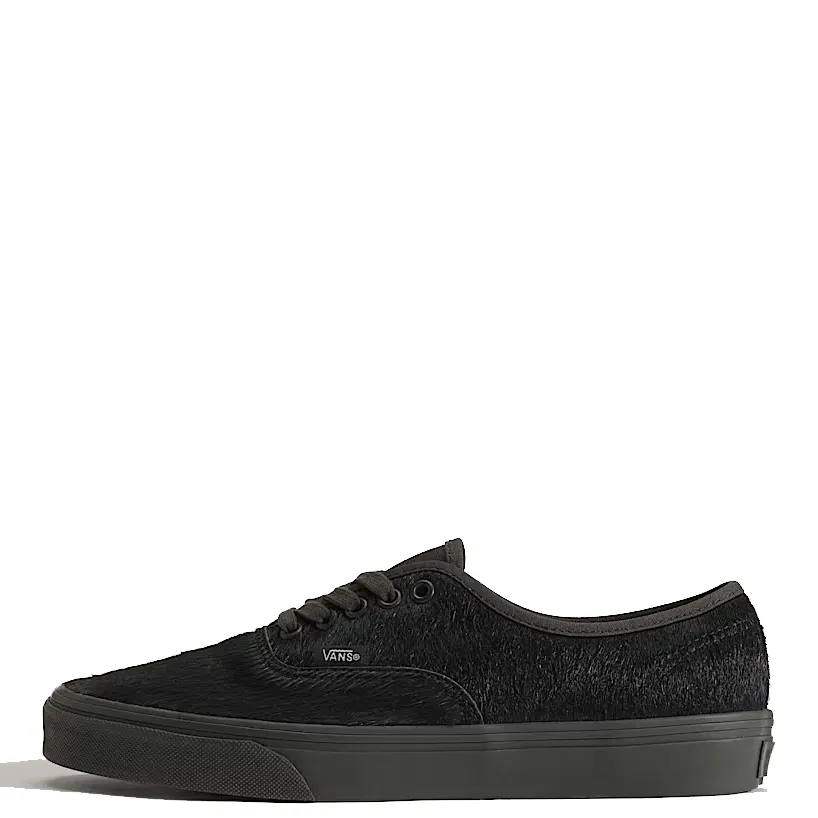 Side profile of Vans Authentic Pony Hair Faded Black