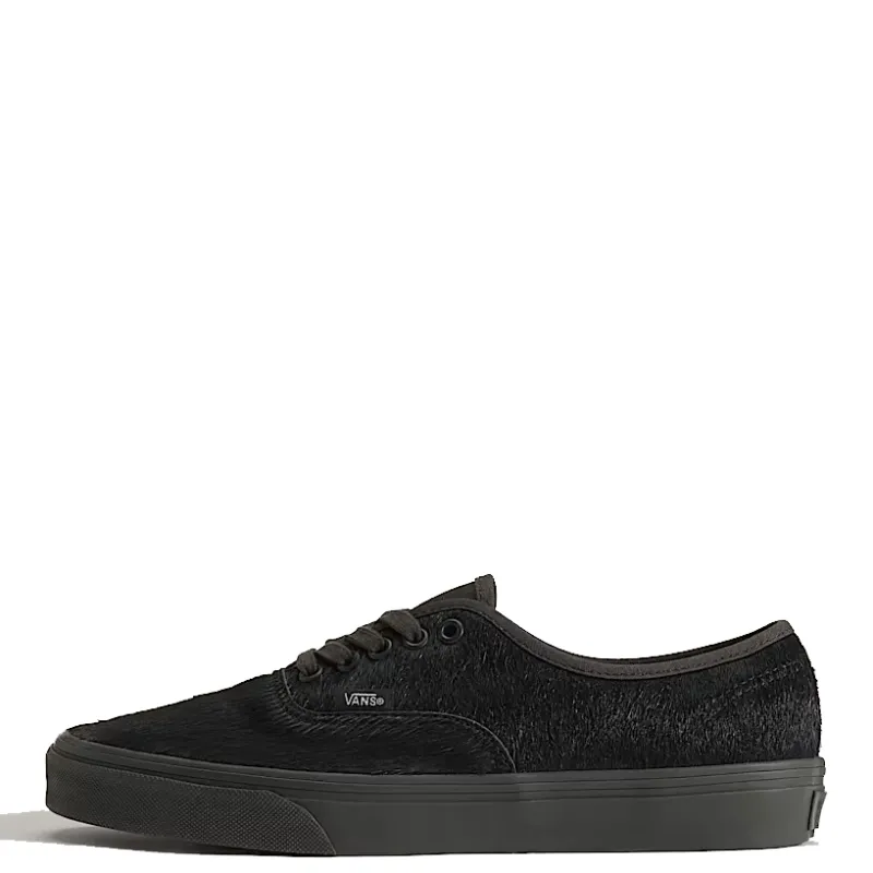 Side profile of Vans Authentic Pony Hair Faded Black
