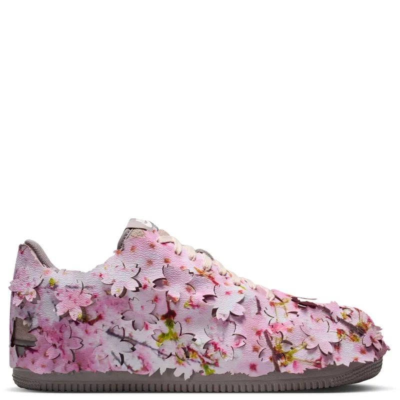 Medial side profile of Cherry Blossom Air Force 1 with layered petal cut-outs