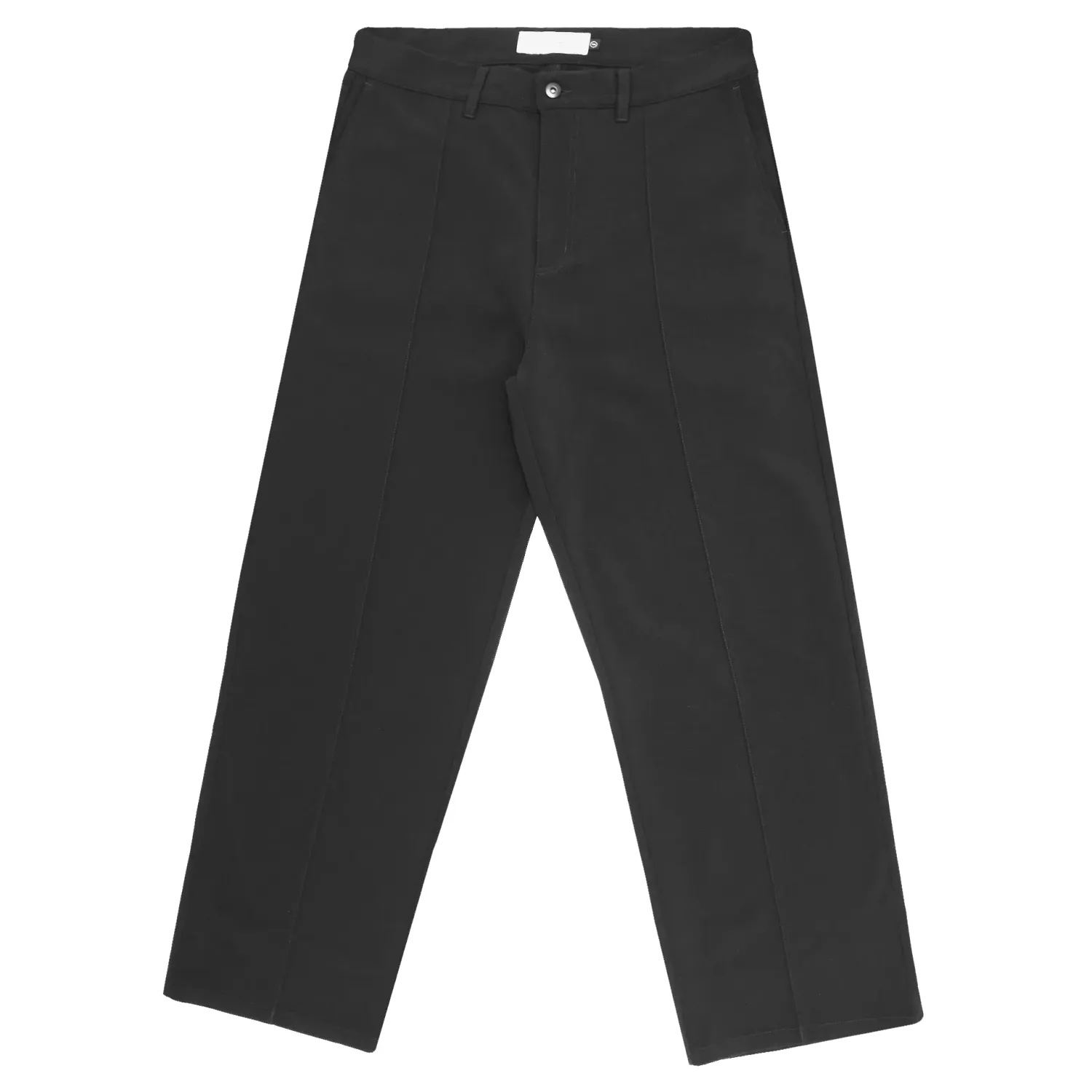 Front Flat Lay Of Students Social Slack Pants – Black.