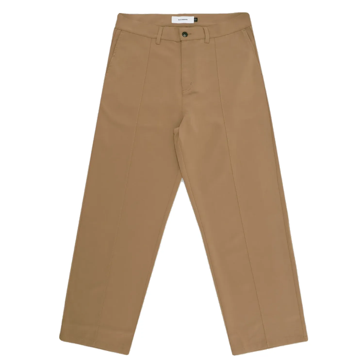 Front Flat Lay Of Students Social Slack Pants – Dark Khaki.