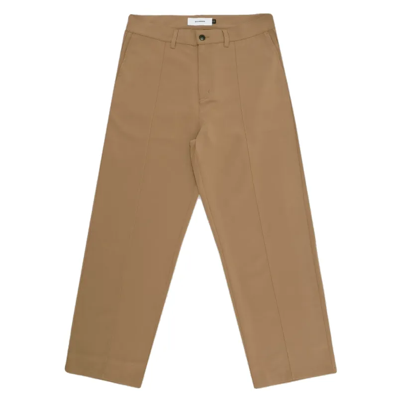 Front Flat Lay Of Students Social Slack Pants – Dark Khaki.