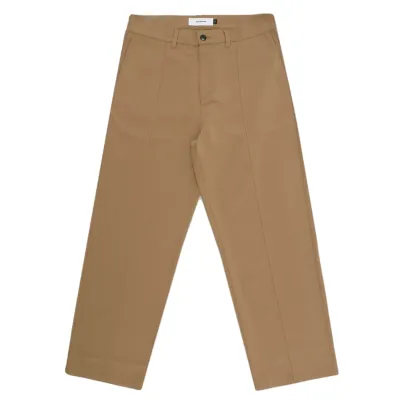 Front Flat Lay Of Students Social Slack Pants – Dark Khaki.