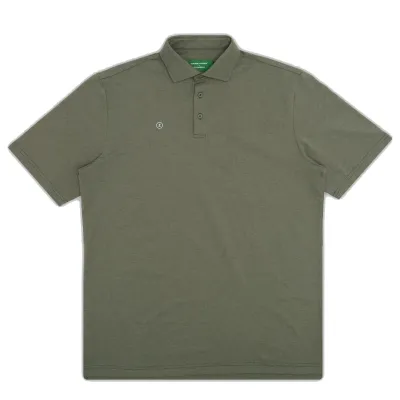 Front flat lay of Students Chaperone Polo in military green.