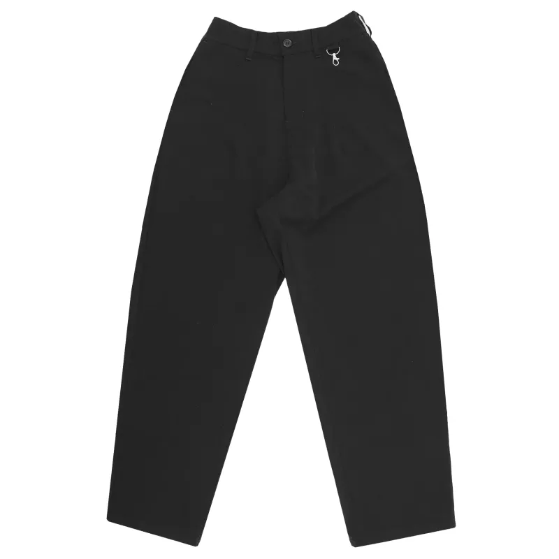 Front flat lay of Students Calculus Baggy Pleated Pant – Black.