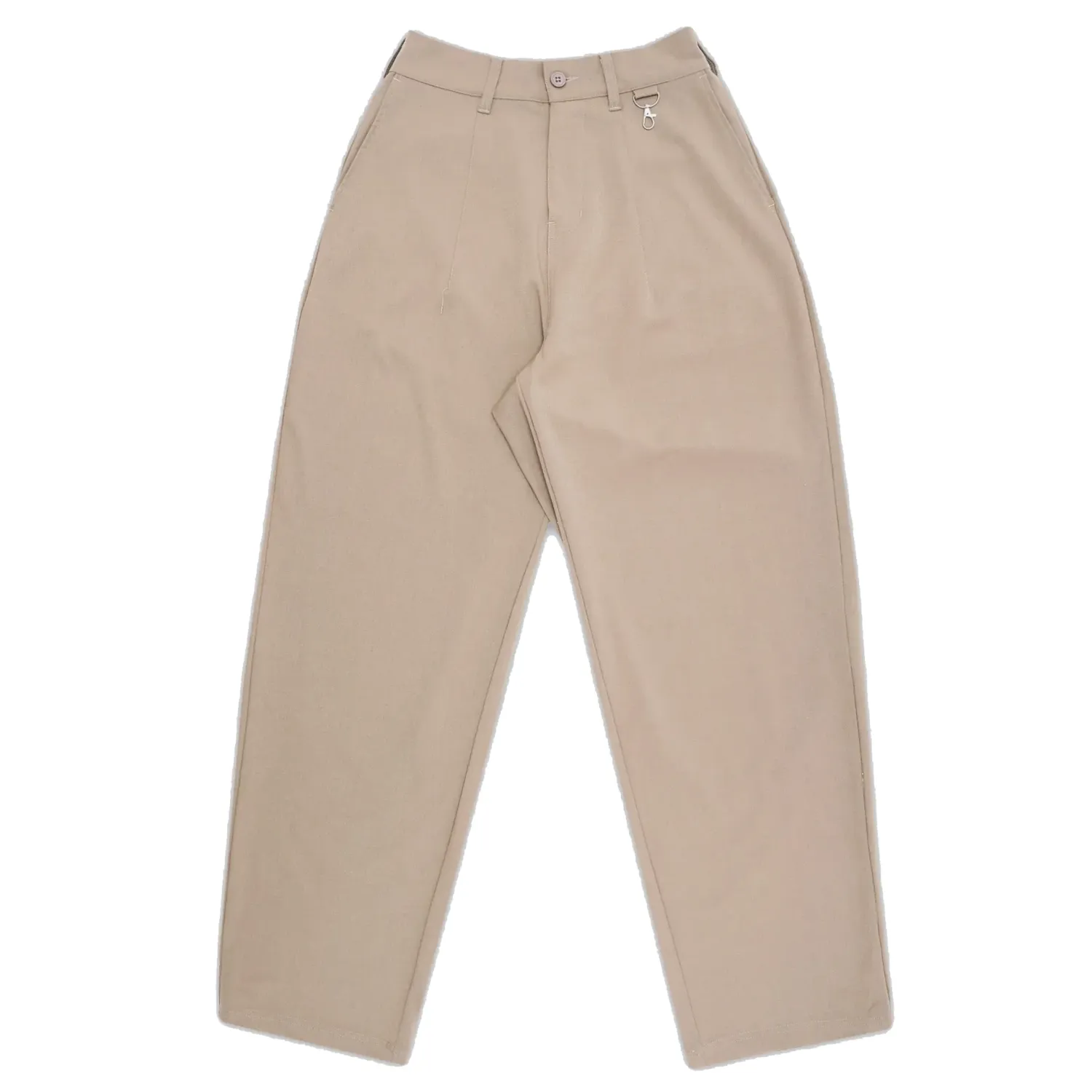 Front flat lay of Students Calculus Baggy Pleated Pant – Cement.