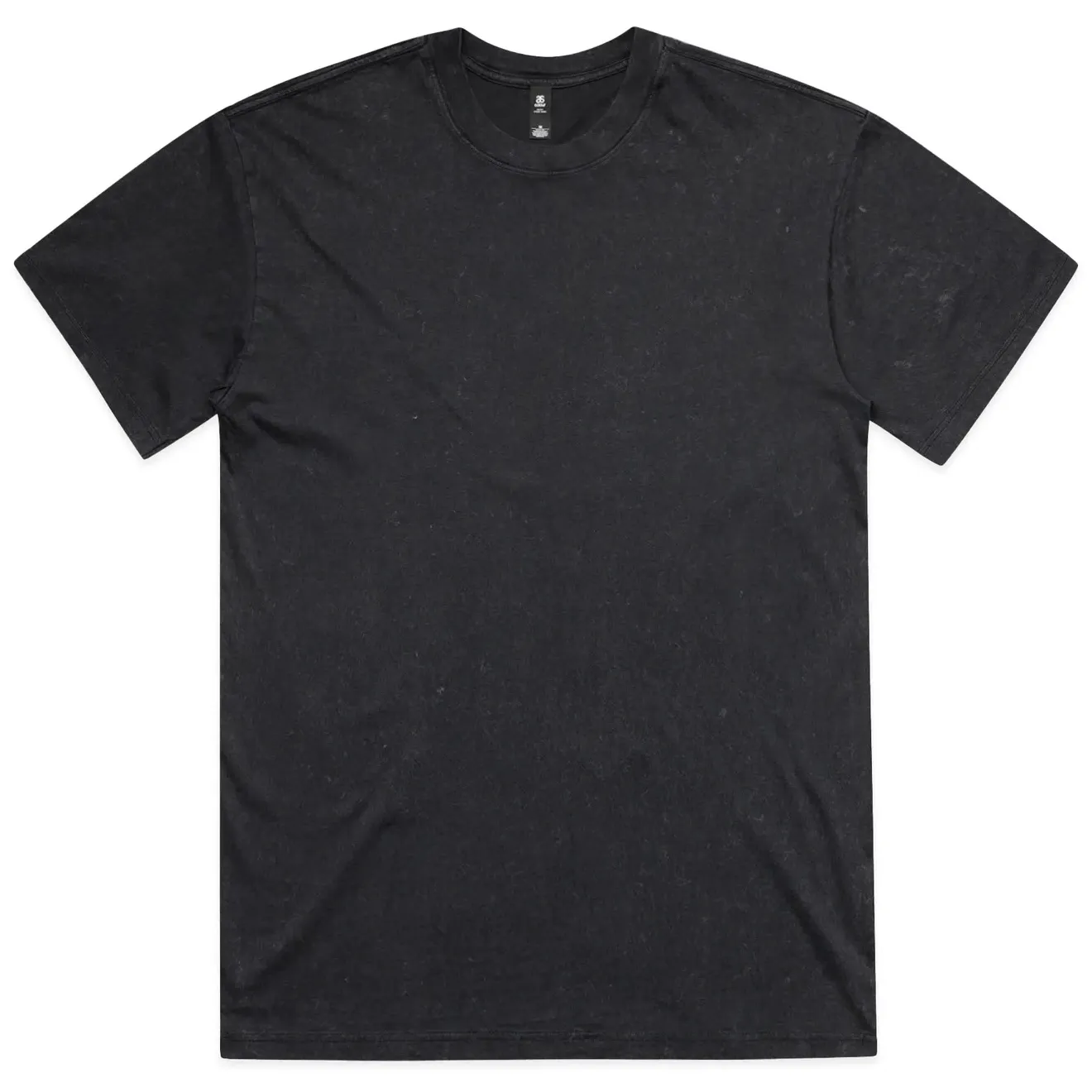 Front Flat Lay Of ASColour Stone Wash Heavy Tee.