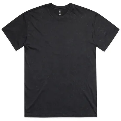 Front Flat Lay Of ASColour Stone Wash Heavy Tee.