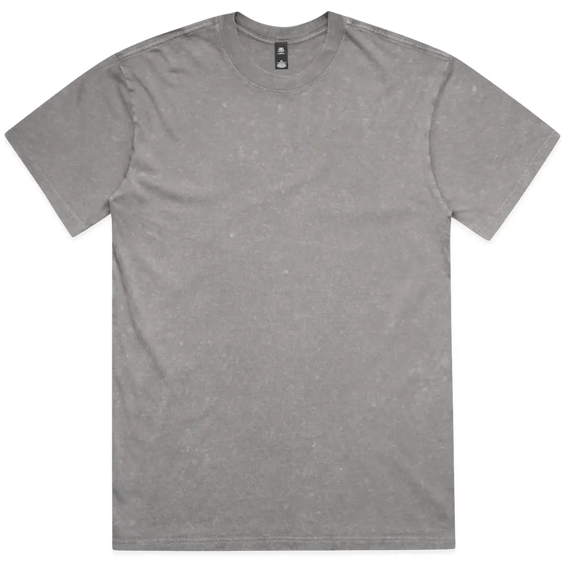 Front Flat Lay Of ASColour Stone Wash Heavy Tee.