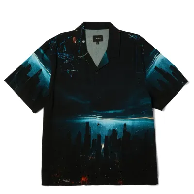 Front Flat Lay Of HUF Ground Control Resort Shirt.