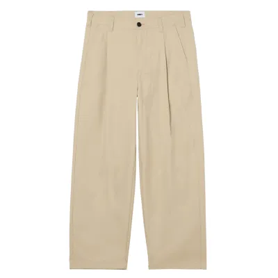 Front View Of OBEY Dean Pleated Pant With Pleated Waist.