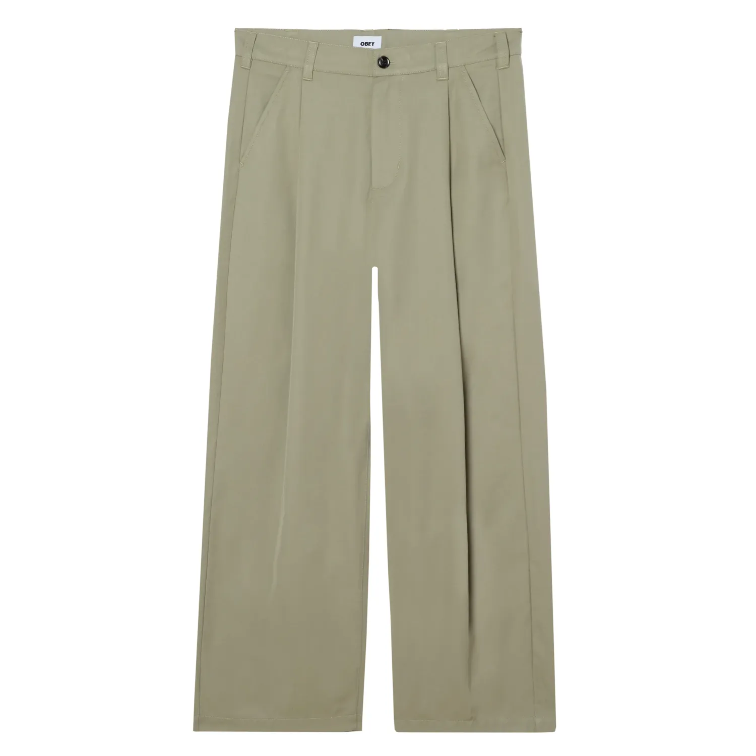 Front View Of OBEY Otis Pleated Pant.