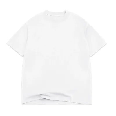 Front View Of Cotton Collective Oversized Crop Tee In Blanc White With Relaxed Oversized Fit.