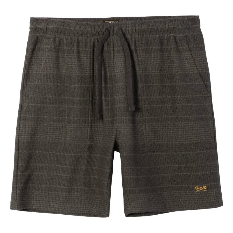 Front View Of Dark Seas Cyrus Shorts In Black With Drawstring Waist And Side Pockets.