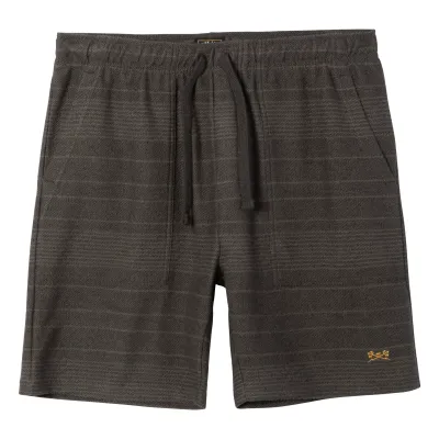 Front View Of Dark Seas Cyrus Shorts In Black With Drawstring Waist And Side Pockets.