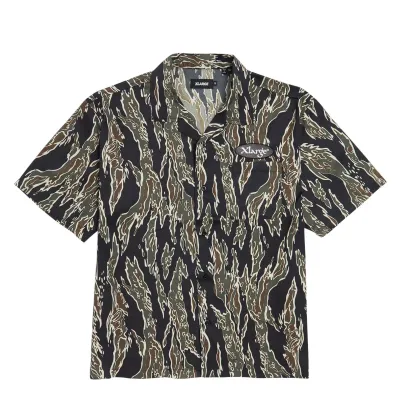 Full shirt showing relaxed fit and bold all-over print