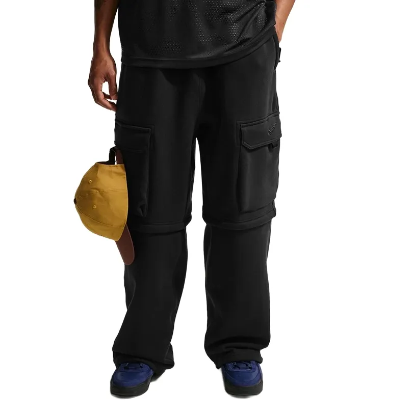 Front view showing built-in web belt and cargo pocket placement