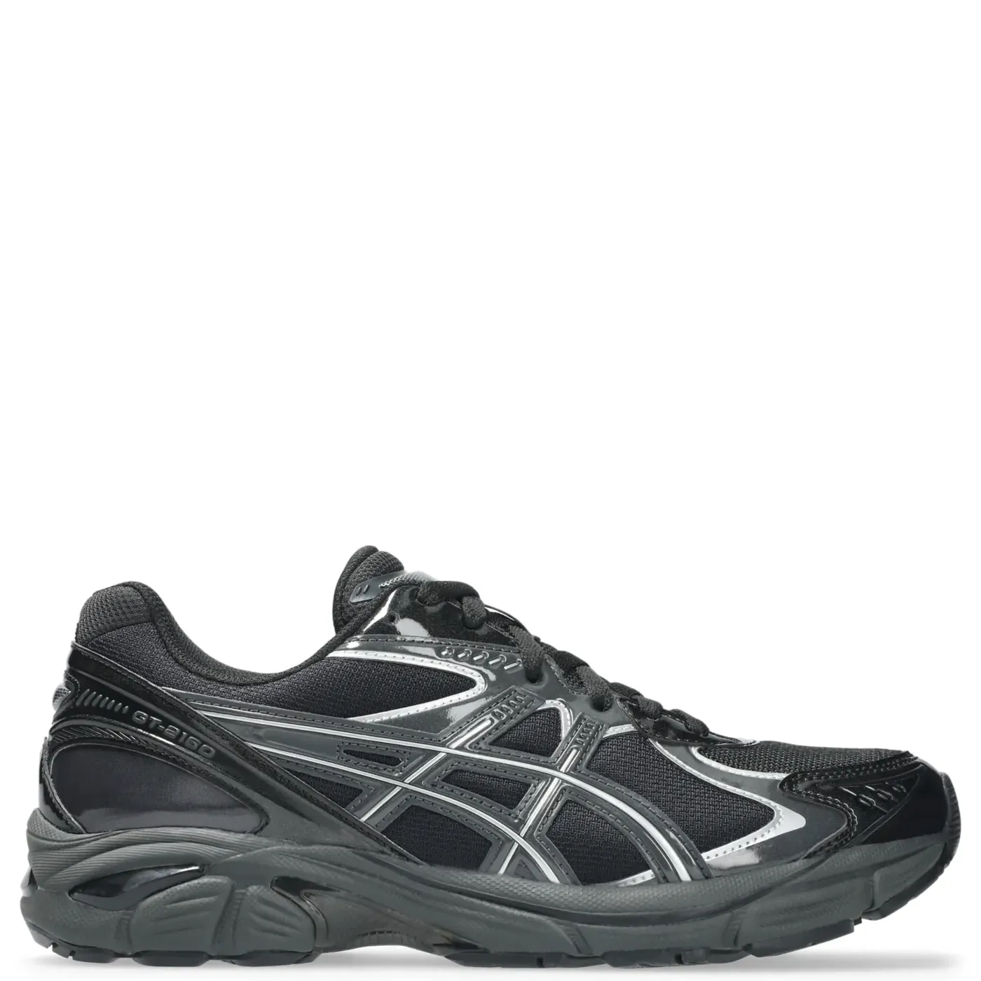 Side profile of ASICS GT-2160 emphasizing stability features, GEL cushioning system, and streamlined silhouette.