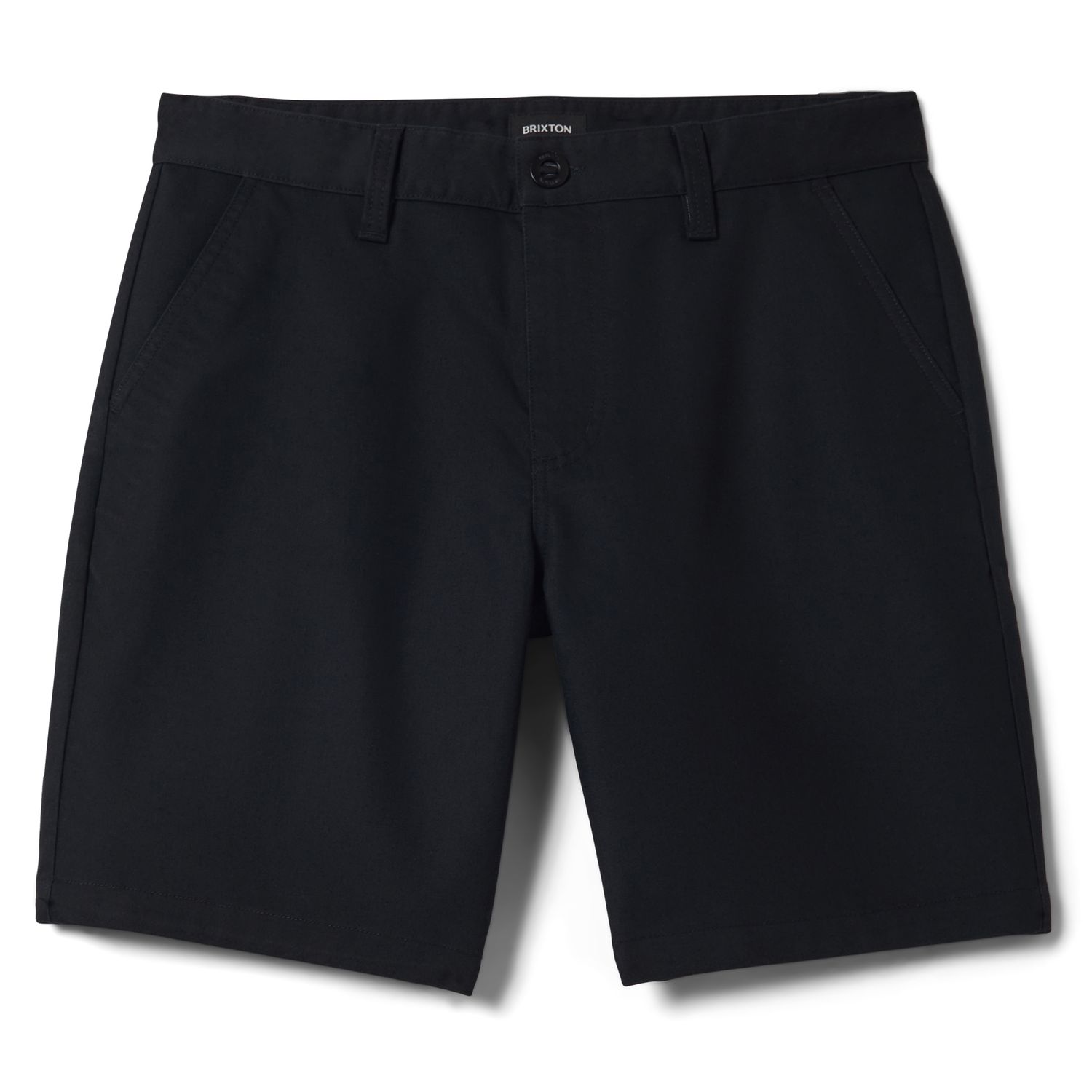 Brixton Santo chino shorts in black with button closure and belt loops