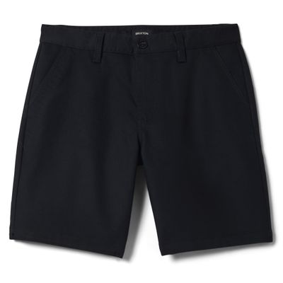 Brixton Santo chino shorts in black with button closure and belt loops