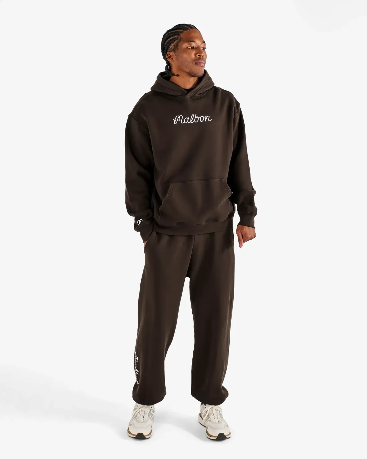 Malbon Golf Clubhouse Sweatpant Brown