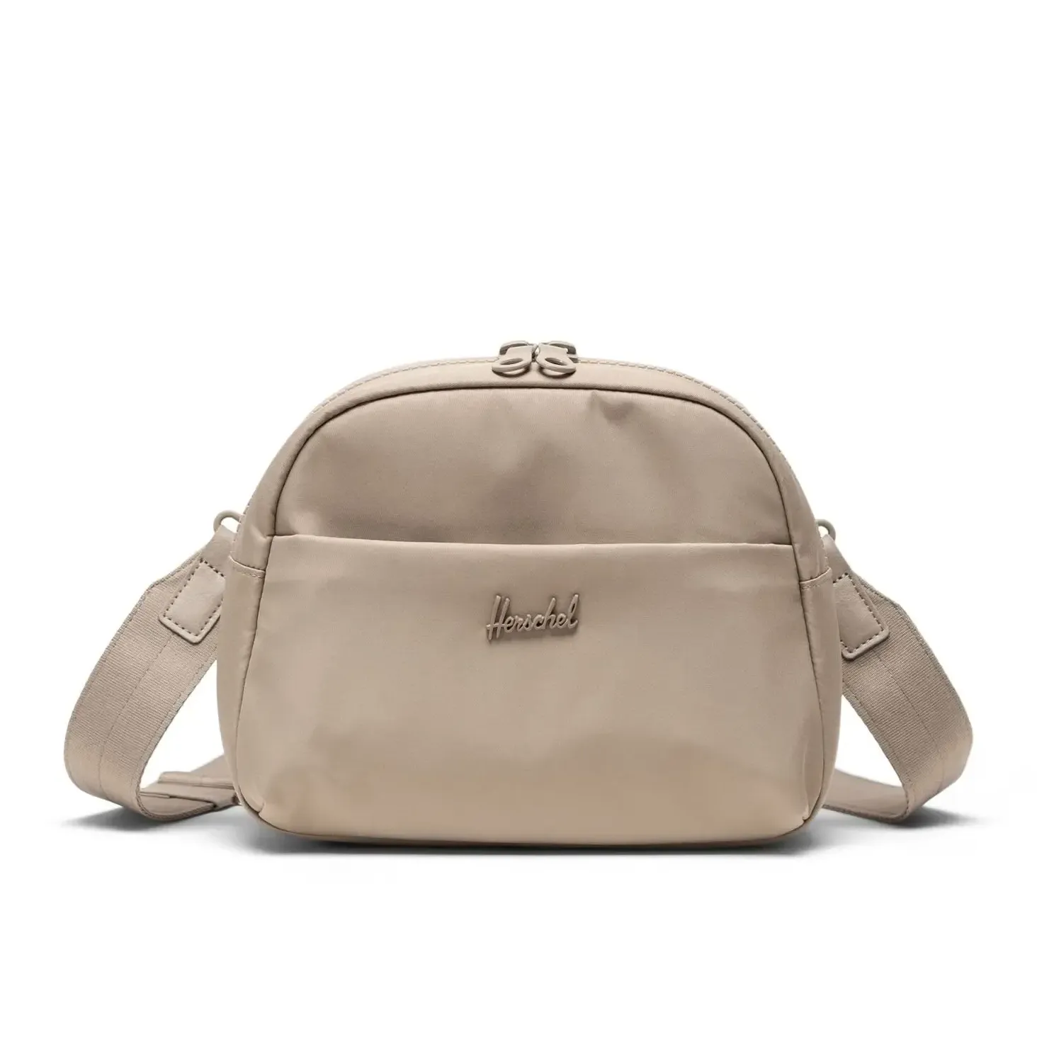 Front view of Herschel Thalia crossbody bag in vintage khaki with tonal logo