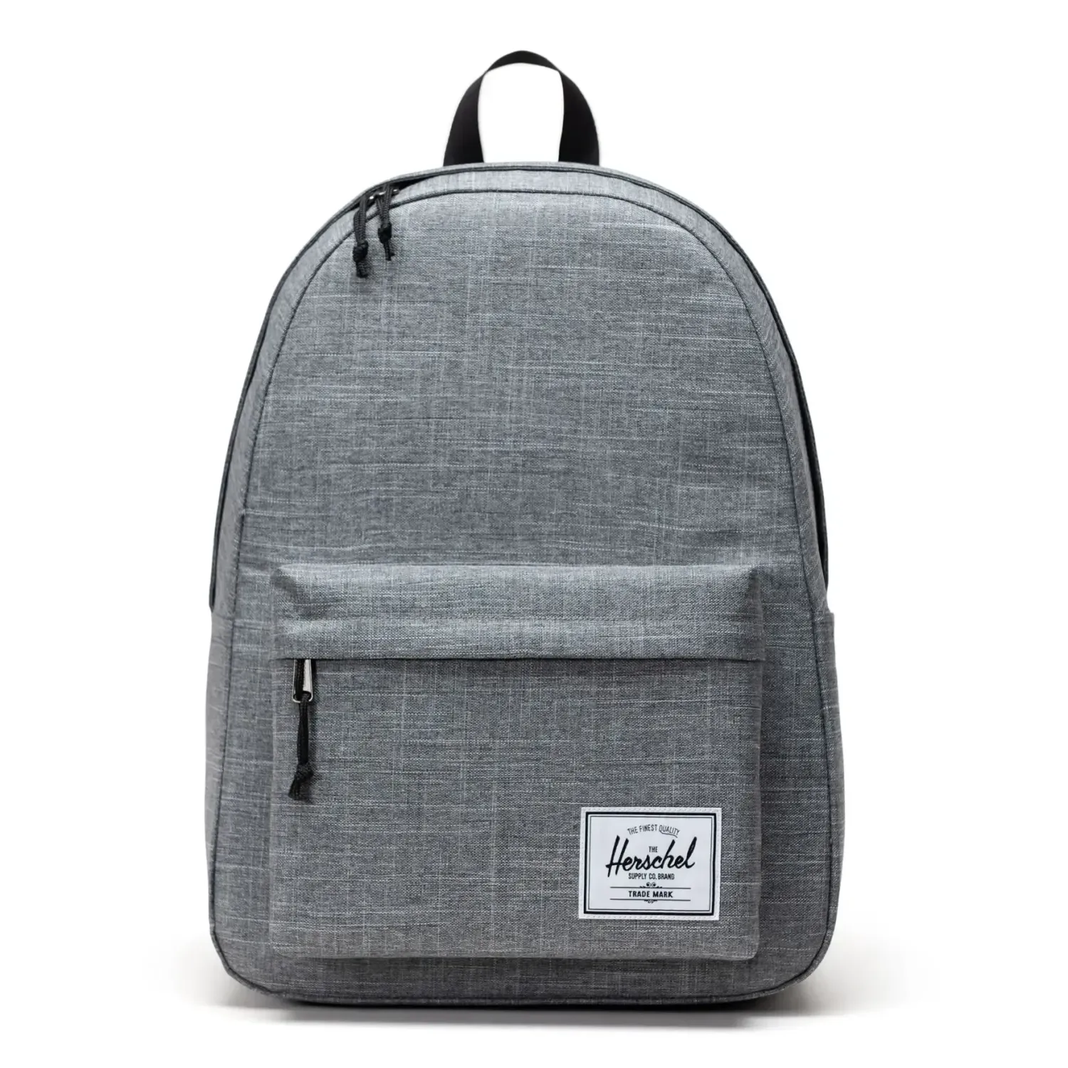 Herschel Classic XL backpack in raven crosshatch with front pocket and logo patch