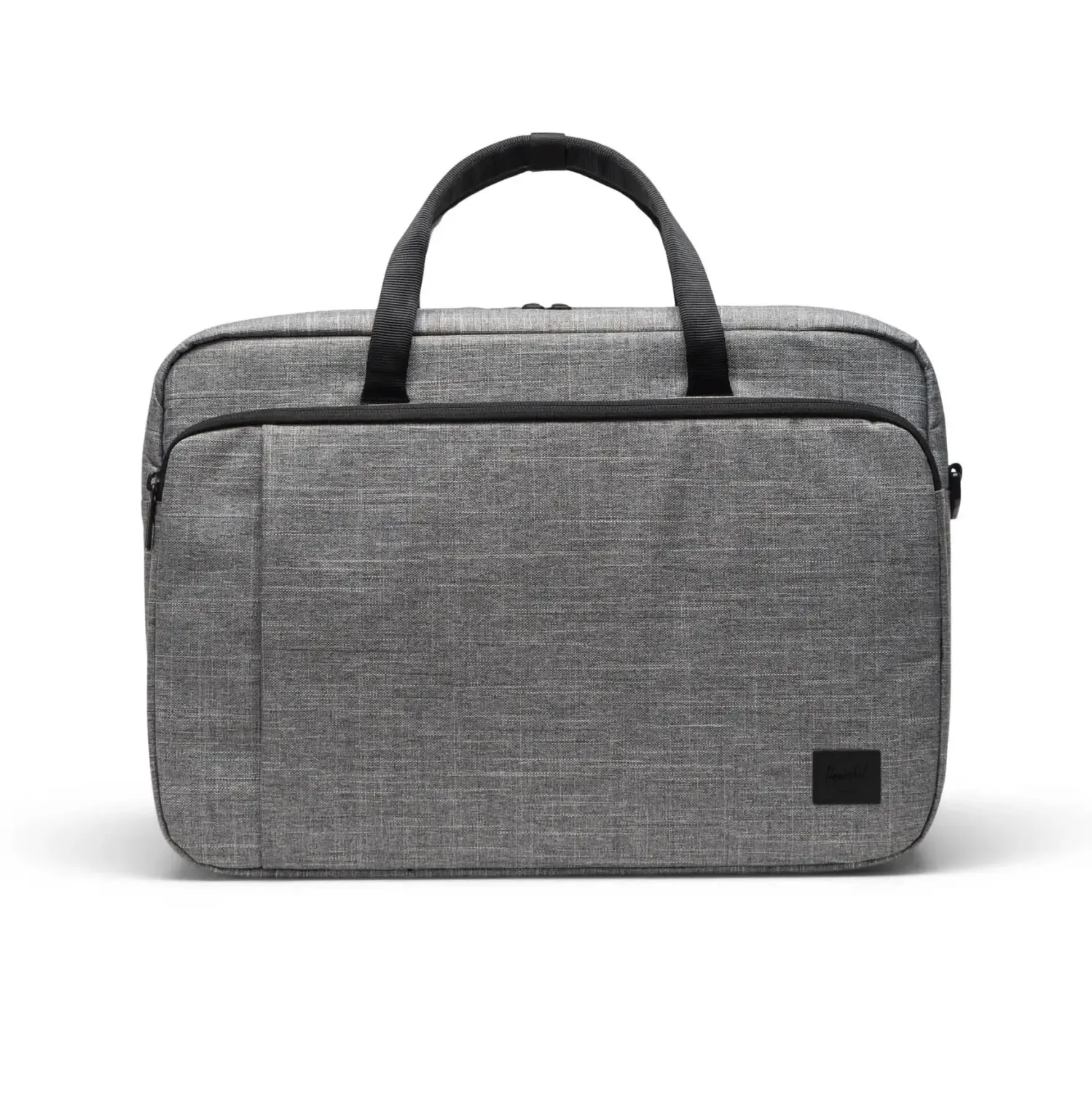 Herschel Bowen duffle in Raven Crosshatch with top handles and clean front panel