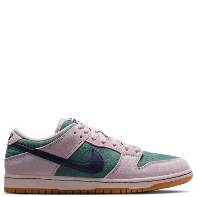 Medial side view showcasing suede panels and layered construction