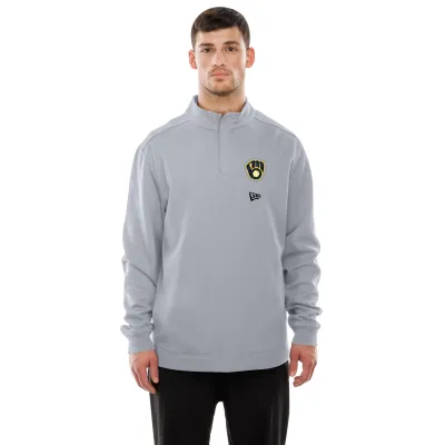 NEW ERA MILWAUKEE BREWERS LOGO QUARTER ZIP