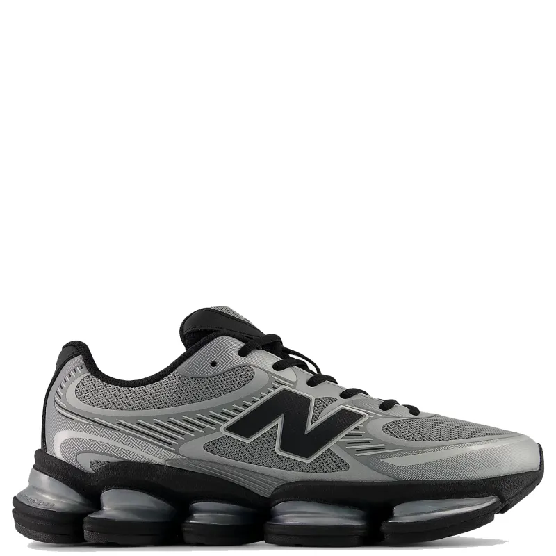 Lateral side view of New Balance ABZORB 2000 sneaker in Slate Grey and Silver Metallic
