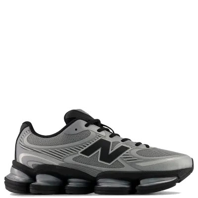 Lateral side view of New Balance ABZORB 2000 sneaker in Slate Grey and Silver Metallic
