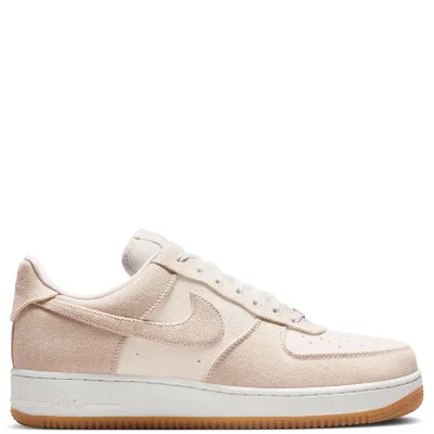 Medial side view of Air Force 1 highlighting clean paneling and tonal stitching details