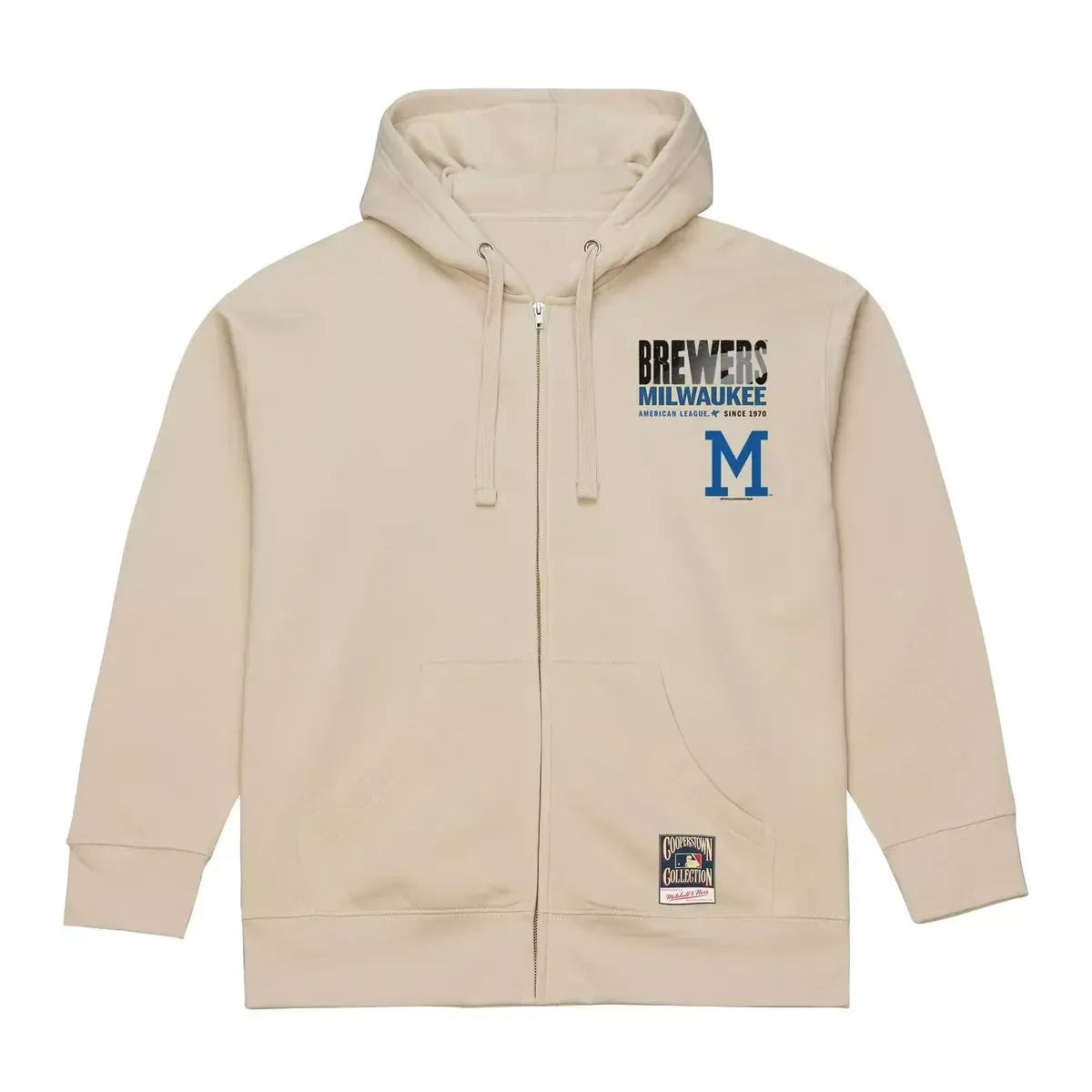 MITCHELL &amp; NESS MILWAUKEE BREWERS COOPERSTOWN CITYSCAPE FULL-ZIP HOODIE