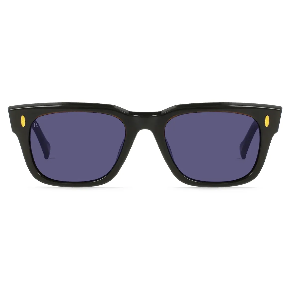 Front view of RAEN Conway sunglasses featuring Nova lenses and a rectangular silhouette.