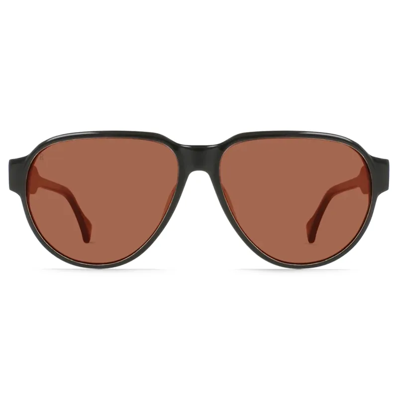 Front view of RAEN Seneca sunglasses featuring dune lenses and an aviator-inspired silhouette.