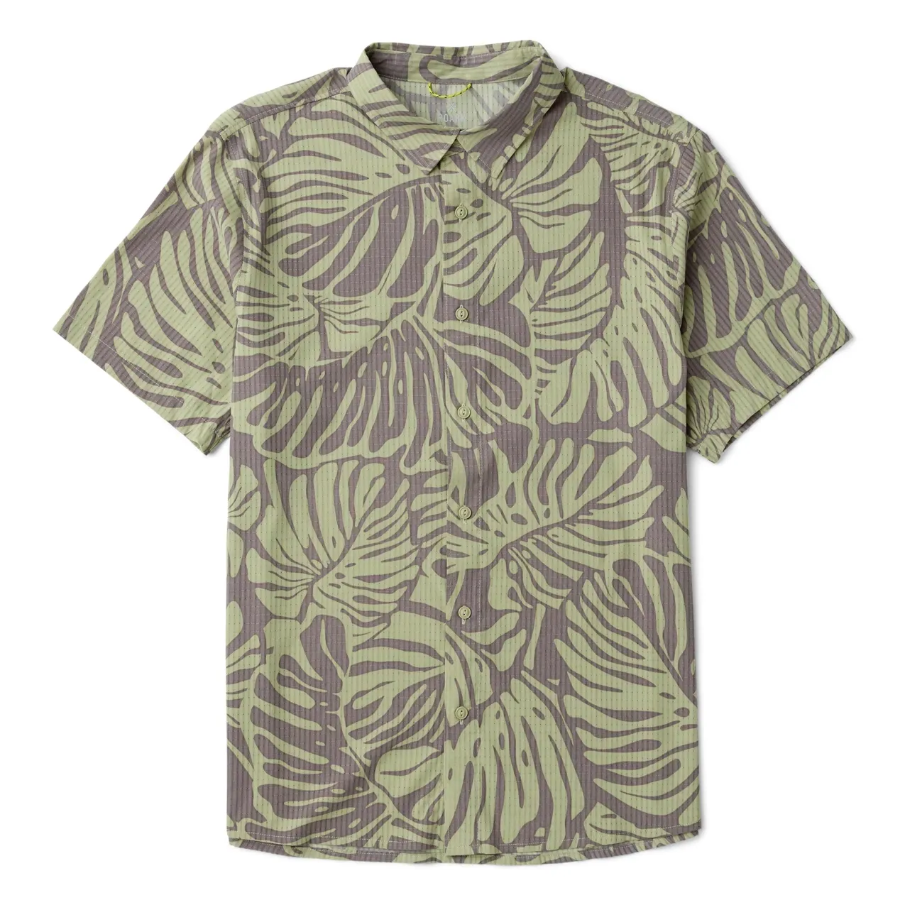 Front flat lay view of ROARK Bless Up Breathable Stretch Shirt in Shark print