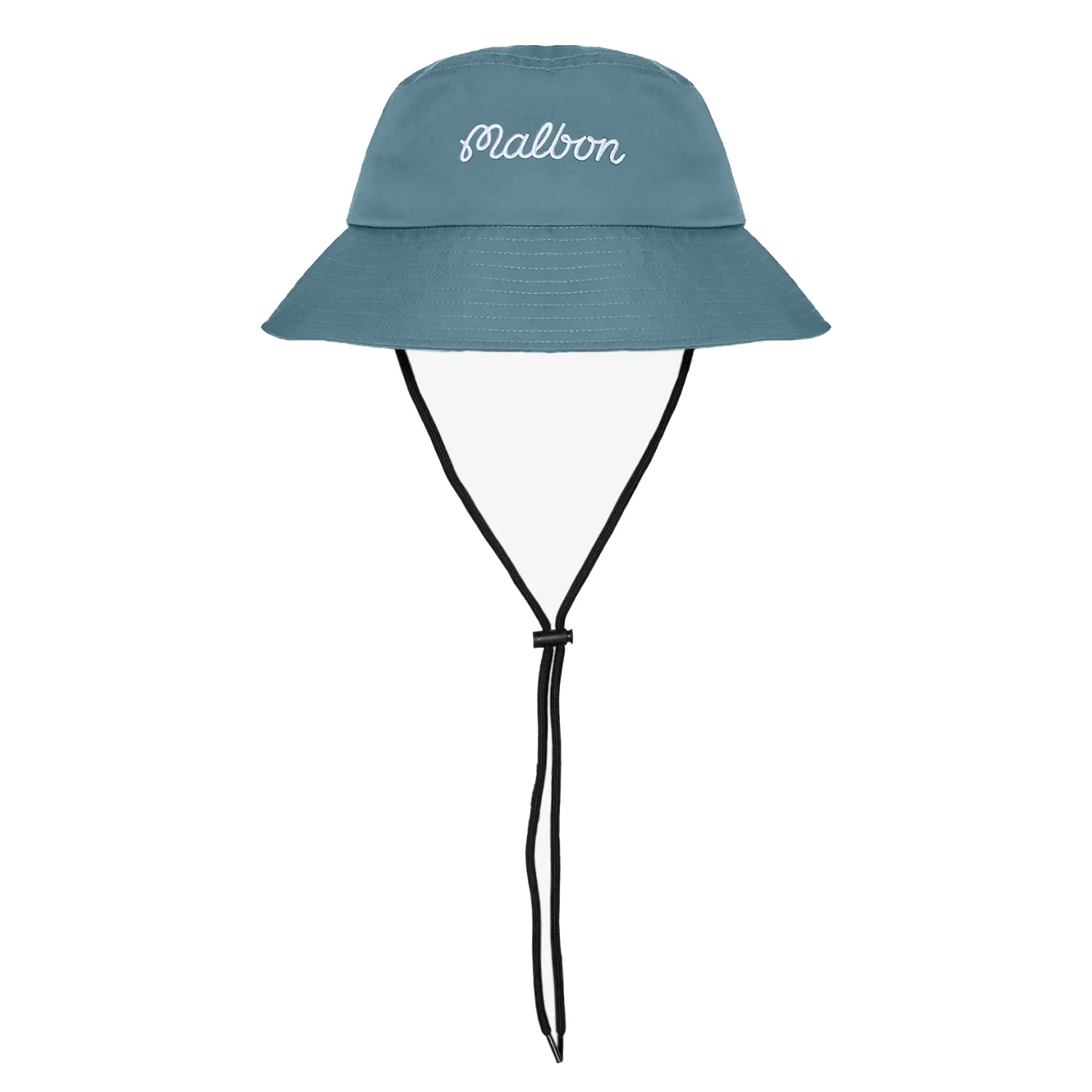 Front angle view of Malbon Golf Bucket Hat featuring embroidered logo and tonal finish