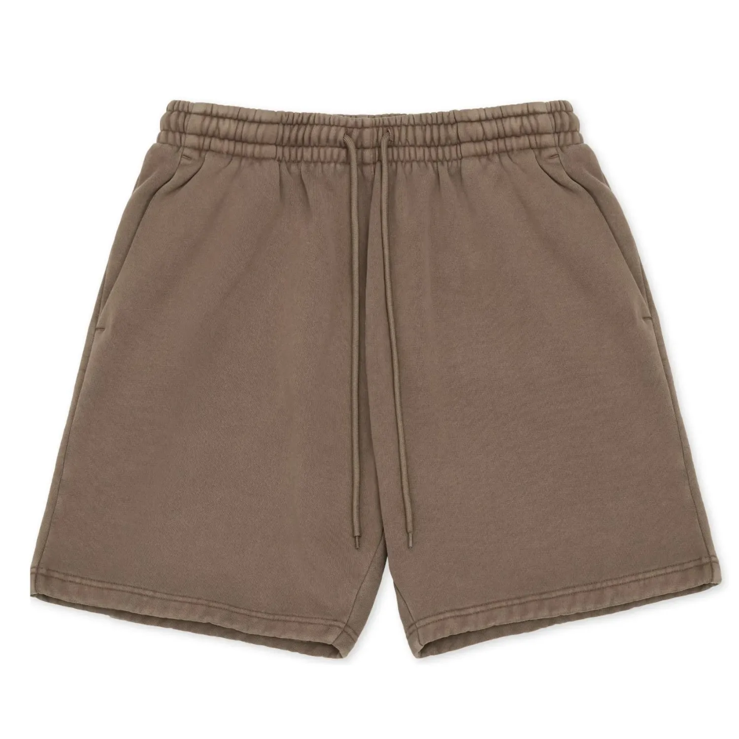 Cotton Collective Dunk Short in cub brown front view with oversized fit and drawstring waist