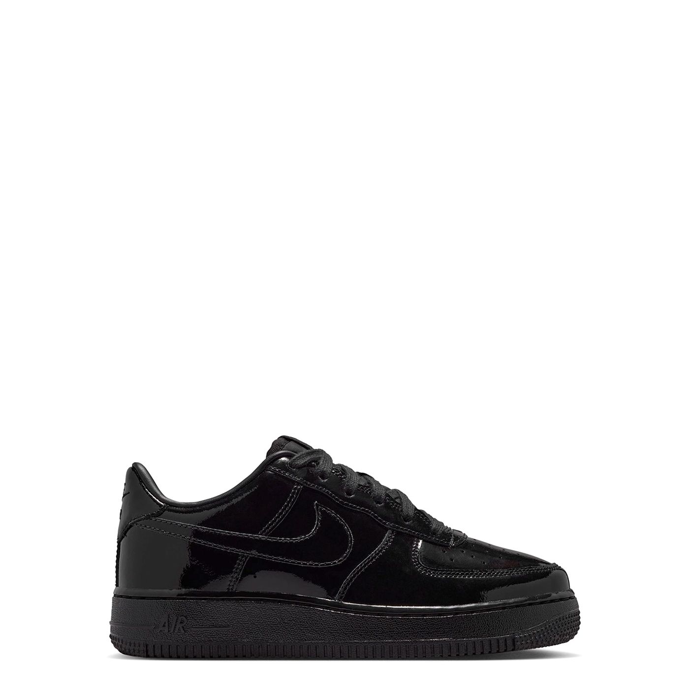 Medial side profile of Nike Air Force 1 GS Patent Leather sneaker