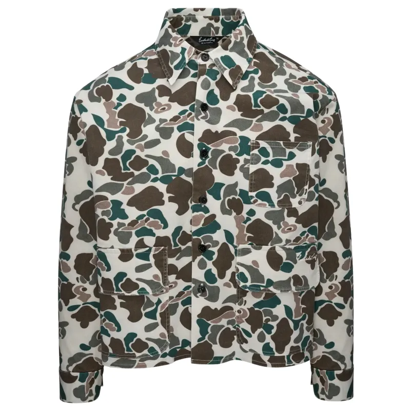 Front view of Eastside Golf Birdie Hunter Jacket in Birdie Camo print