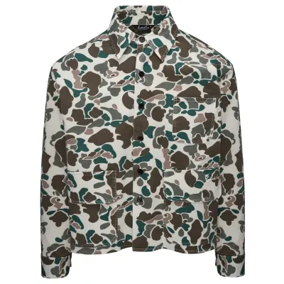 Front view of Eastside Golf Birdie Hunter Jacket in Birdie Camo print