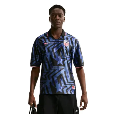 Full front view of Nike USA Energy Dri-FIT soccer jersey in Midnight Navy.