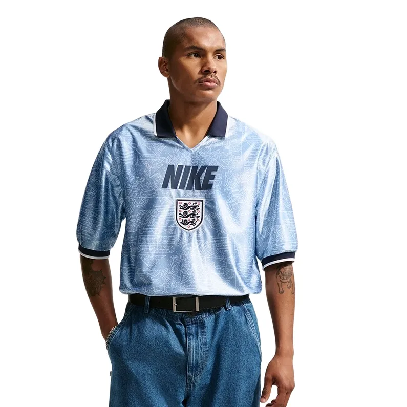 Front view of Nike England Energy soccer jersey with large Nike logo and Three Lions crest.