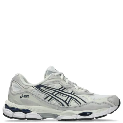Right side profile of the ASICS GEL-NYC  featuring ASICS logo detailing, GEL cushioning, and layered construction.
