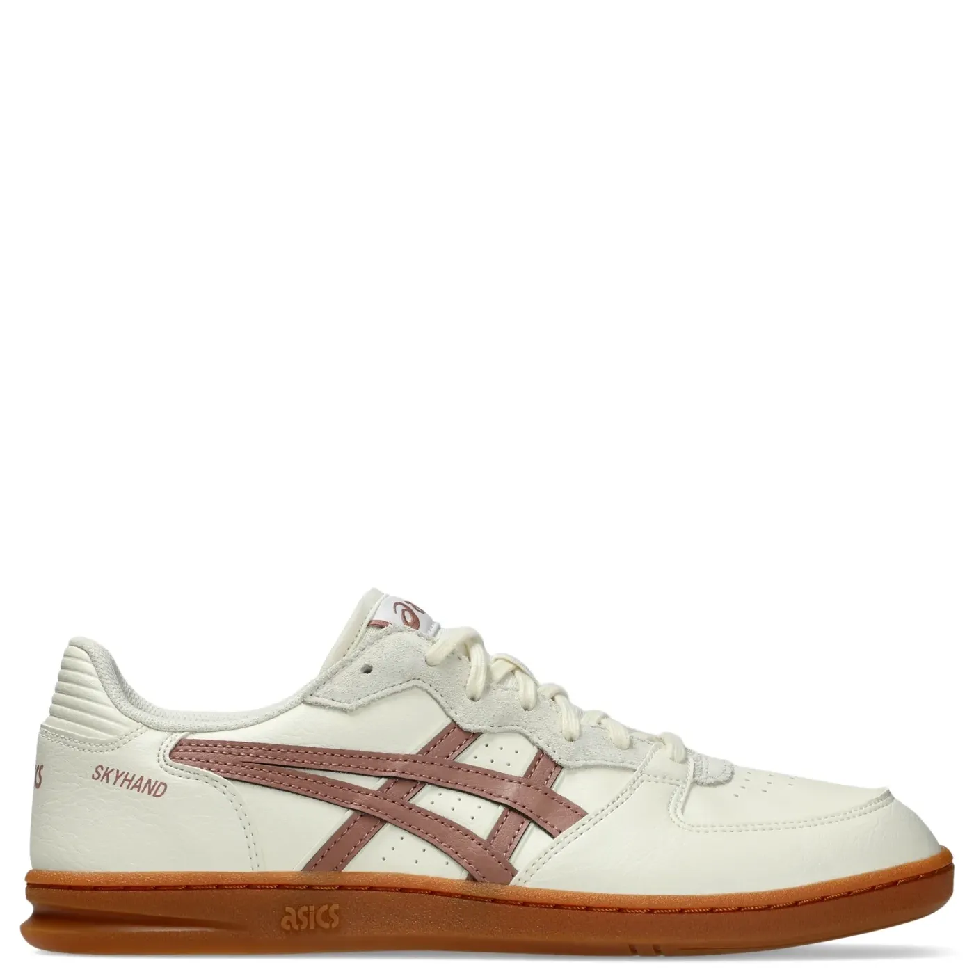 Right side profile of ASICS SKYHAND OG featuring retro handball styling and premium materials.