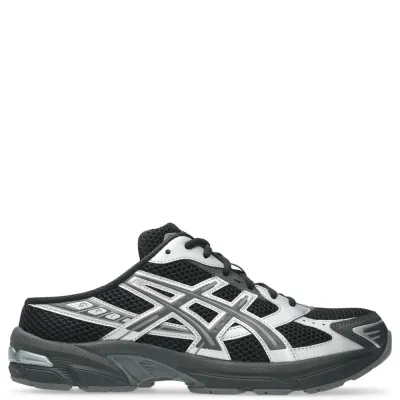Right side profile of the ASICS GEL-MULE displaying the open-back construction, mesh upper, and GEL-cushioned heel.