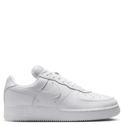 Medial side profile of the Nike Air Force 1 '01 Triple White.